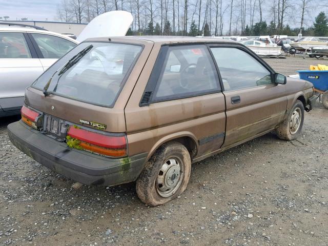 JT2EL32G2J0168242 - 1988 TOYOTA TERCEL DEL BROWN photo 4