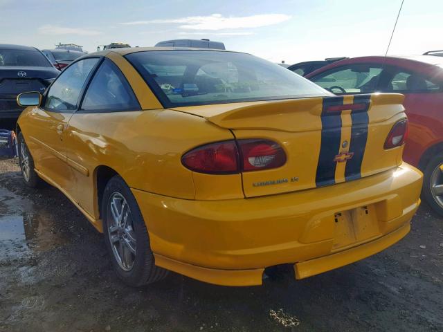 1G1JH12FX27472620 - 2002 CHEVROLET CAVALIER L YELLOW photo 3