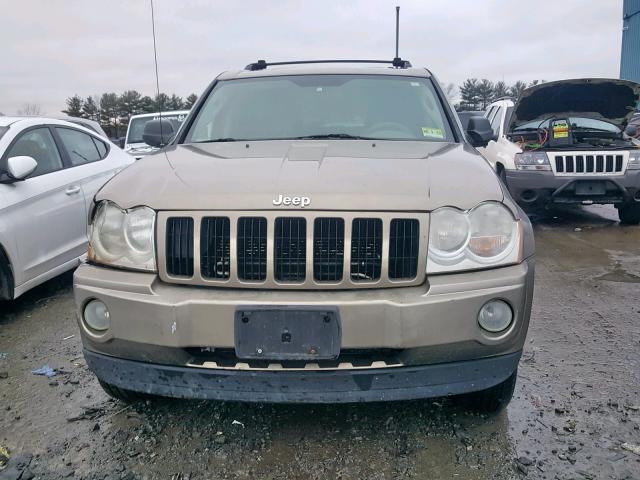 1J4GR48K85C670803 - 2005 JEEP GRAND CHER BEIGE photo 9