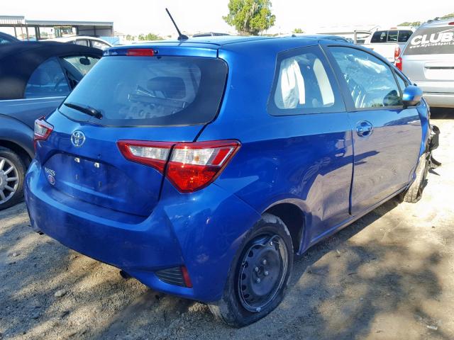 VNKJTUD3XJA092891 - 2018 TOYOTA YARIS L BLUE photo 4