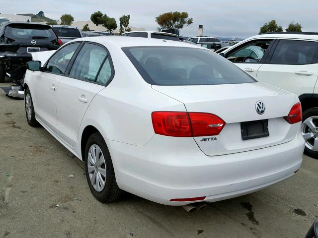 3VW2K7AJ4DM412912 - 2013 VOLKSWAGEN JETTA BASE Սպիտակ լուսանկար 3