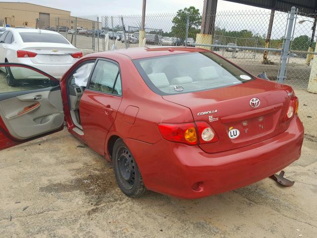 1NXBU40EX9Z007958 - 2009 TOYOTA COROLLA BA RED photo 3