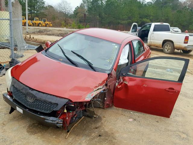 1NXBU40EX9Z007958 - 2009 TOYOTA COROLLA BA RED photo 9