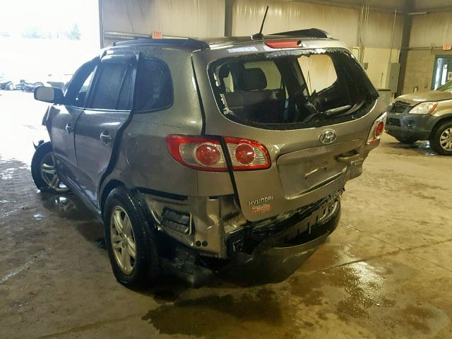 5XYZGDAB6BG004898 - 2011 HYUNDAI SANTA FE G GRAY photo 3