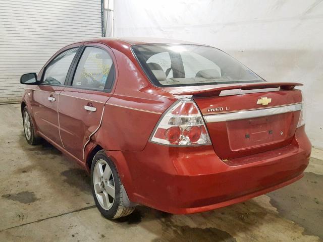 KL1TG56668B166354 - 2008 CHEVROLET AVEO LT MAROON photo 9