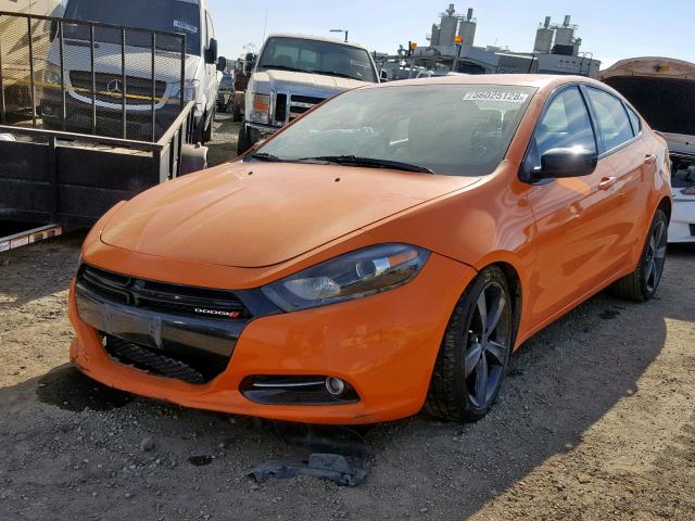 1C3CDFBB1ED799729 - 2014 DODGE DART SXT ORANGE photo 2