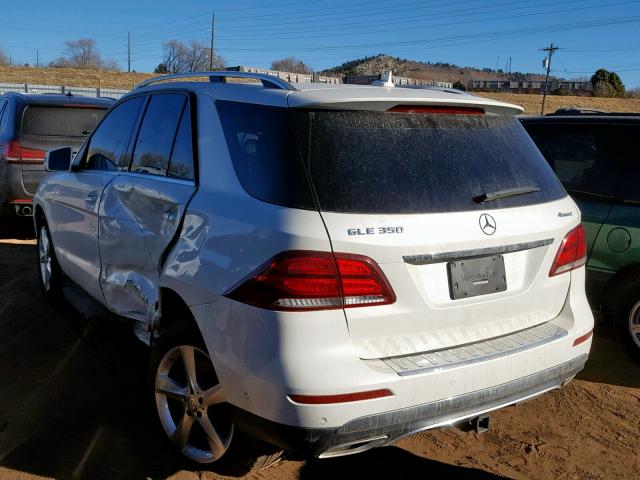 4JGDA5HB3HA854483 - 2017 MERCEDES-BENZ GLE 350 4M WHITE photo 3