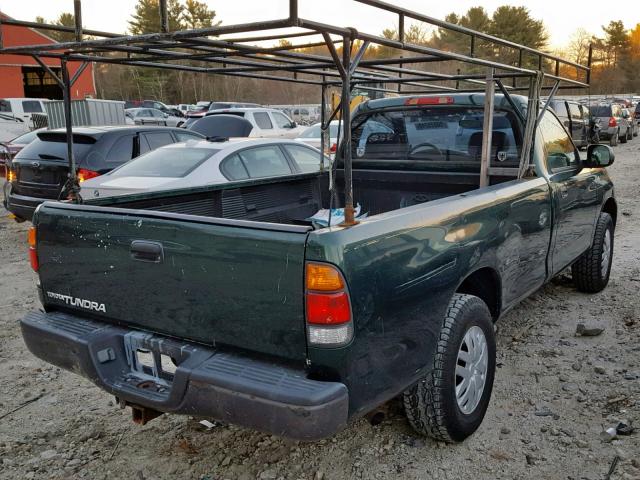 5TBJN321X3S397885 - 2003 TOYOTA TUNDRA GREEN photo 4