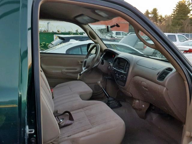 5TBJN321X3S397885 - 2003 TOYOTA TUNDRA GREEN photo 5