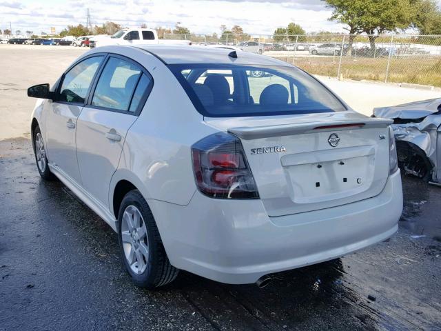 3N1AB6AP6CL662351 - 2012 NISSAN SENTRA 2.0 WHITE photo 3