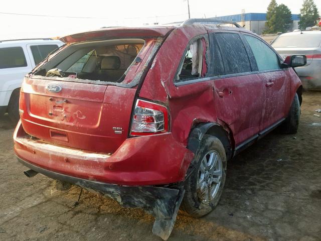 2FMDK48C27BA83114 - 2007 FORD EDGE SEL BURGUNDY photo 4