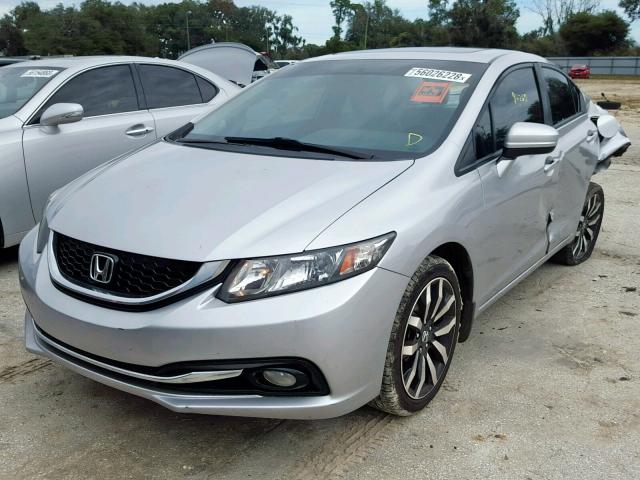 19XFB2F9XEE013472 - 2014 HONDA CIVIC EXL SILVER photo 2