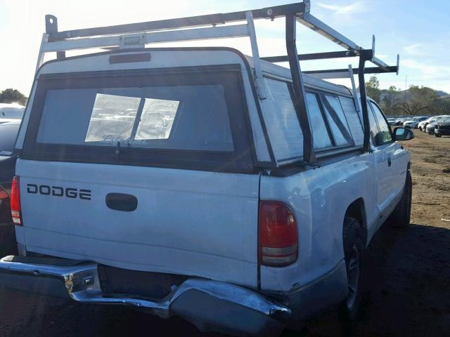 1B7GL22X6YS630696 - 2000 DODGE DAKOTA WHITE photo 4