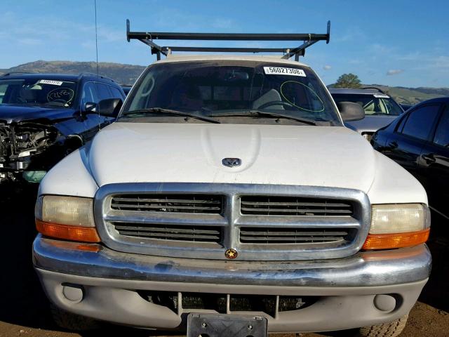 1B7GL22X6YS630696 - 2000 DODGE DAKOTA WHITE photo 9