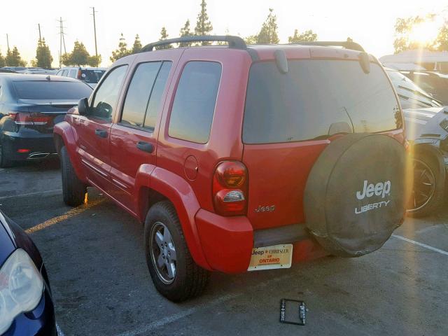 1J4GK58K84W298189 - 2004 JEEP LIBERTY LI RED photo 3