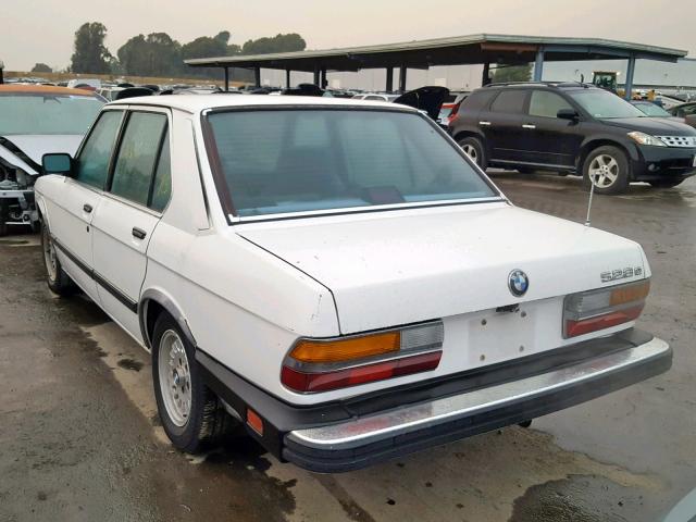 WBADK8301G9700697 - 1986 BMW 528 E AUTO WHITE photo 3