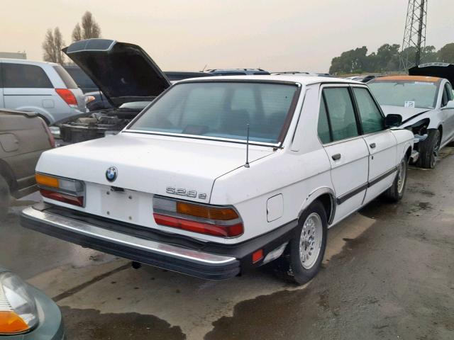 WBADK8301G9700697 - 1986 BMW 528 E AUTO WHITE photo 4