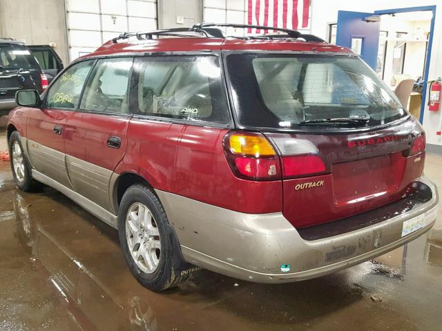 4S3BH675937609475 - 2003 SUBARU LEGACY OUT BURGUNDY photo 3