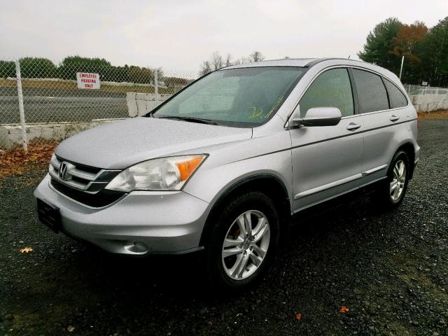 JHLRE4H7XBC018690 - 2011 HONDA CR-V EXL SILVER photo 2