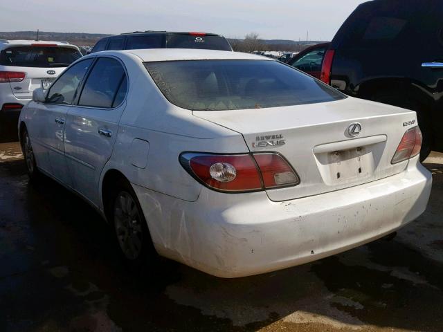 JTHBF30G230106992 - 2003 LEXUS ES 300 WHITE photo 3