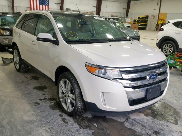 2FMDK4JC9DBB85435 - 2013 FORD EDGE SEL WHITE photo 1