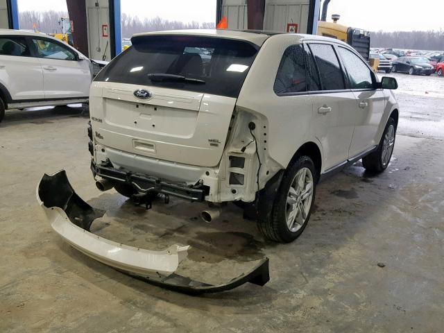 2FMDK4JC9DBB85435 - 2013 FORD EDGE SEL WHITE photo 4