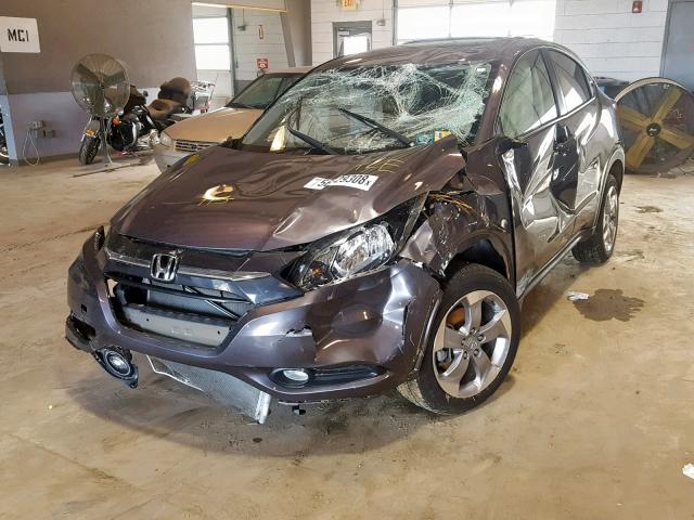 3CZRU6H59GM768396 - 2016 HONDA HR-V EX GRAY photo 2