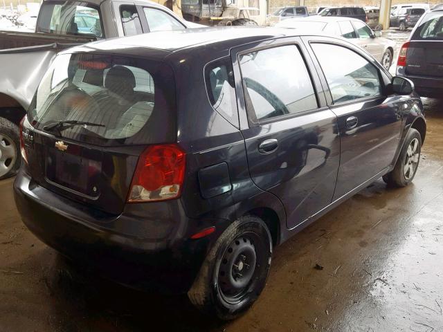 KL1TD66686B577783 - 2006 CHEVROLET AVEO BASE Qara foto 4
