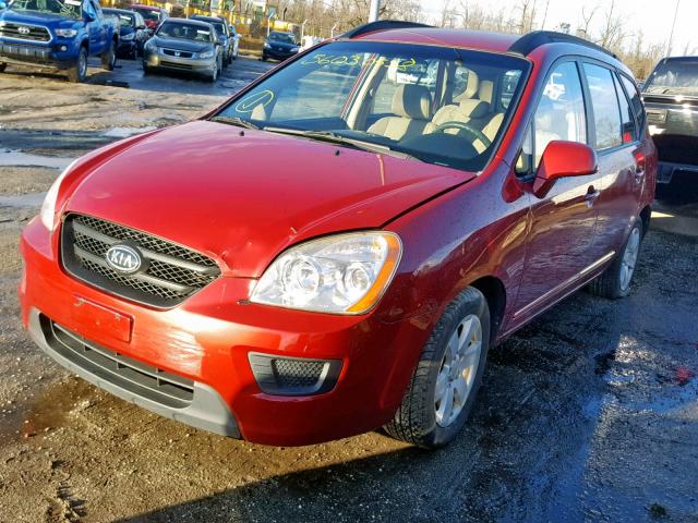 KNAFG526487155784 - 2008 KIA RONDO LX RED photo 2