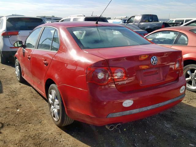 3VWPG71K27M189080 - 2007 VOLKSWAGEN JETTA 2.5 RED photo 3