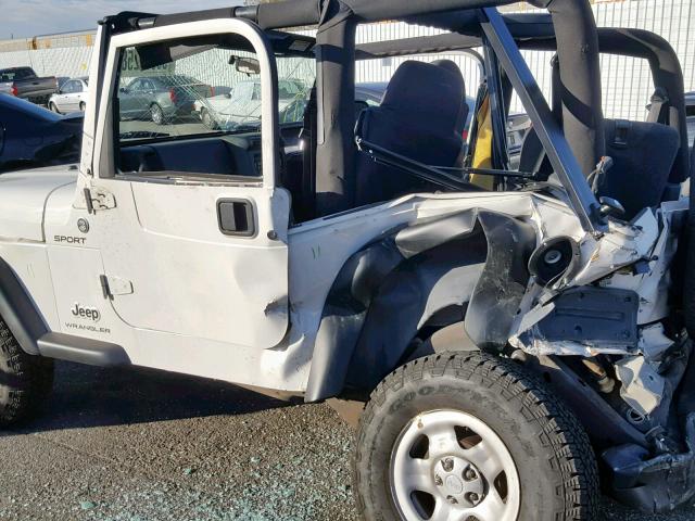 1J4F449S46P761795 - 2006 JEEP WRANGLER / WHITE photo 10