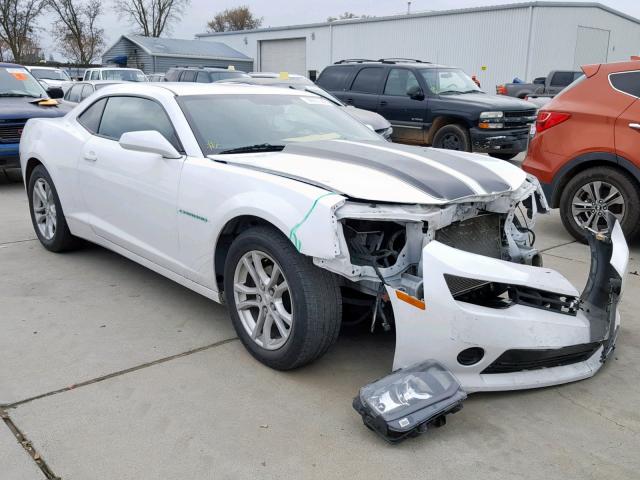 2G1FB1E34F9158541 - 2015 CHEVROLET CAMARO LS WHITE photo 1