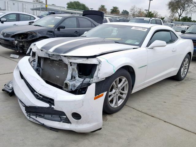 2G1FB1E34F9158541 - 2015 CHEVROLET CAMARO LS WHITE photo 2