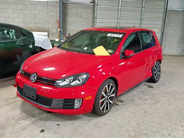 WVWHD7AJ5DW048183 - 2013 VOLKSWAGEN GTI RED photo 2