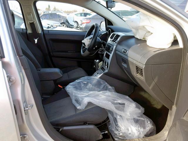 1B3HB48A89D207051 - 2009 DODGE CALIBER SX SILVER photo 5