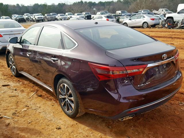 4T1BK1EBXJU285752 - 2018 TOYOTA AVALON XLE MAROON photo 3