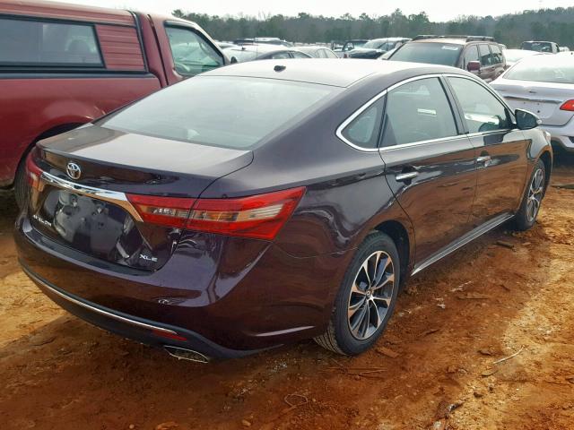 4T1BK1EBXJU285752 - 2018 TOYOTA AVALON XLE MAROON photo 4