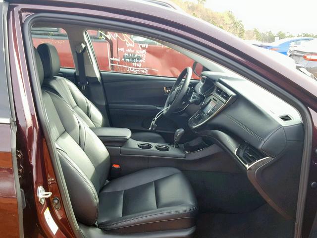 4T1BK1EBXJU285752 - 2018 TOYOTA AVALON XLE MAROON photo 5