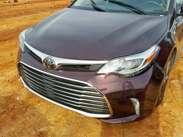 4T1BK1EBXJU285752 - 2018 TOYOTA AVALON XLE MAROON photo 9