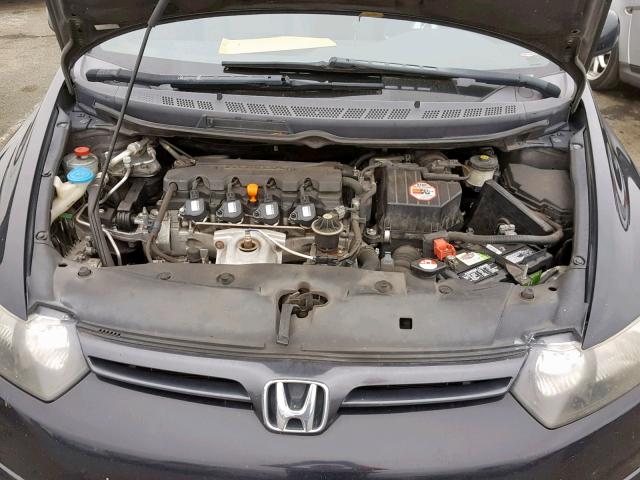 2HGFG12968H542705 - 2008 HONDA CIVIC EXL BLACK photo 7