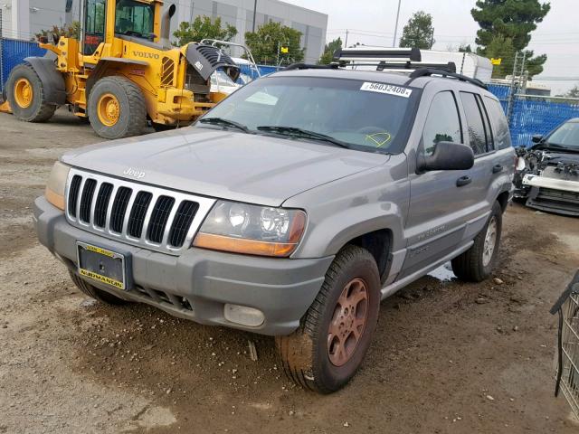 1J4GW48N0YC347420 - 2000 JEEP GRAND CHER SILVER photo 2