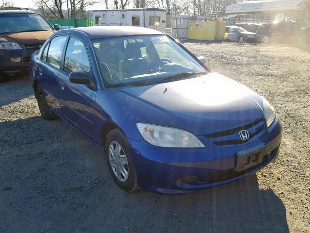 2HGES16305H574805 - 2005 HONDA CIVIC DX V BLUE photo 1