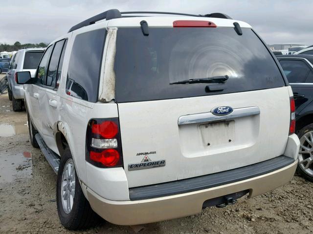 1FMEU6EE8AUA87394 - 2010 FORD EXPLORER E WHITE photo 3