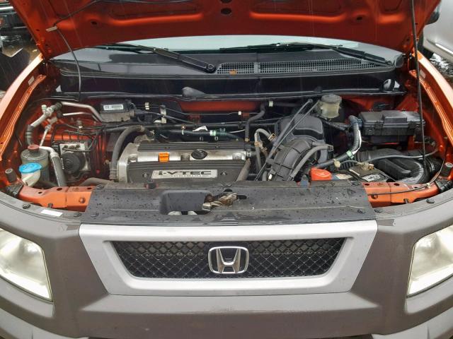 5J6YH28635L006133 - 2005 HONDA ELEMENT EX ORANGE photo 7