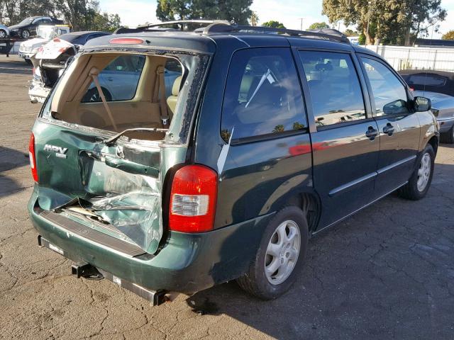 JM3LW28Y610204103 - 2001 MAZDA MPV WAGON GREEN photo 4