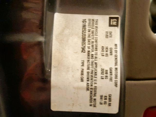 1G1NE52J33M657942 - 2003 CHEVROLET MALIBU LS GRAY photo 10