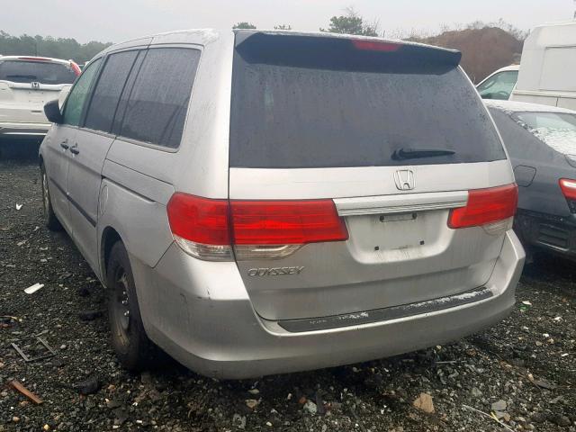 5FNRL3H29AB053403 - 2010 HONDA ODYSSEY LX SILVER photo 3