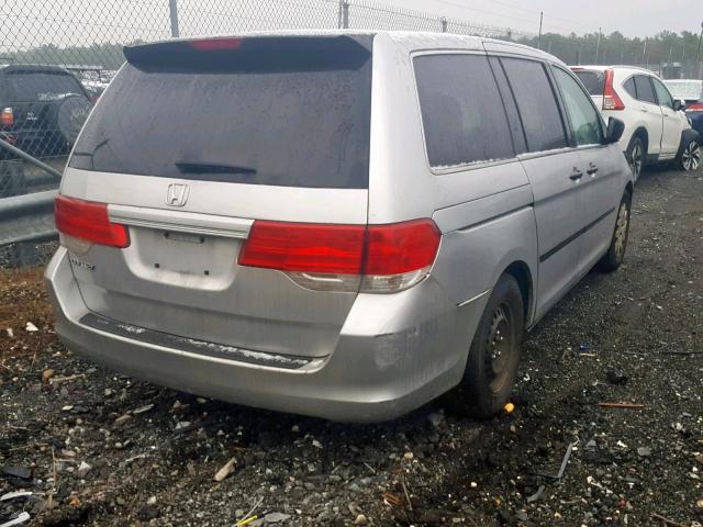 5FNRL3H29AB053403 - 2010 HONDA ODYSSEY LX SILVER photo 4