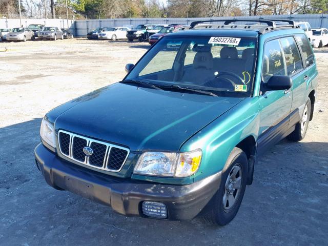 JF1SF63511H707926 - 2001 SUBARU FORESTER L GREEN photo 2