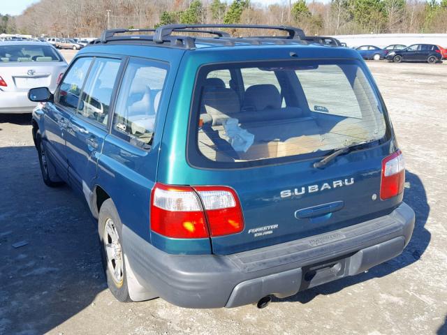 JF1SF63511H707926 - 2001 SUBARU FORESTER L GREEN photo 3